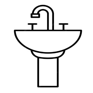 Basin with full Pedestal Set