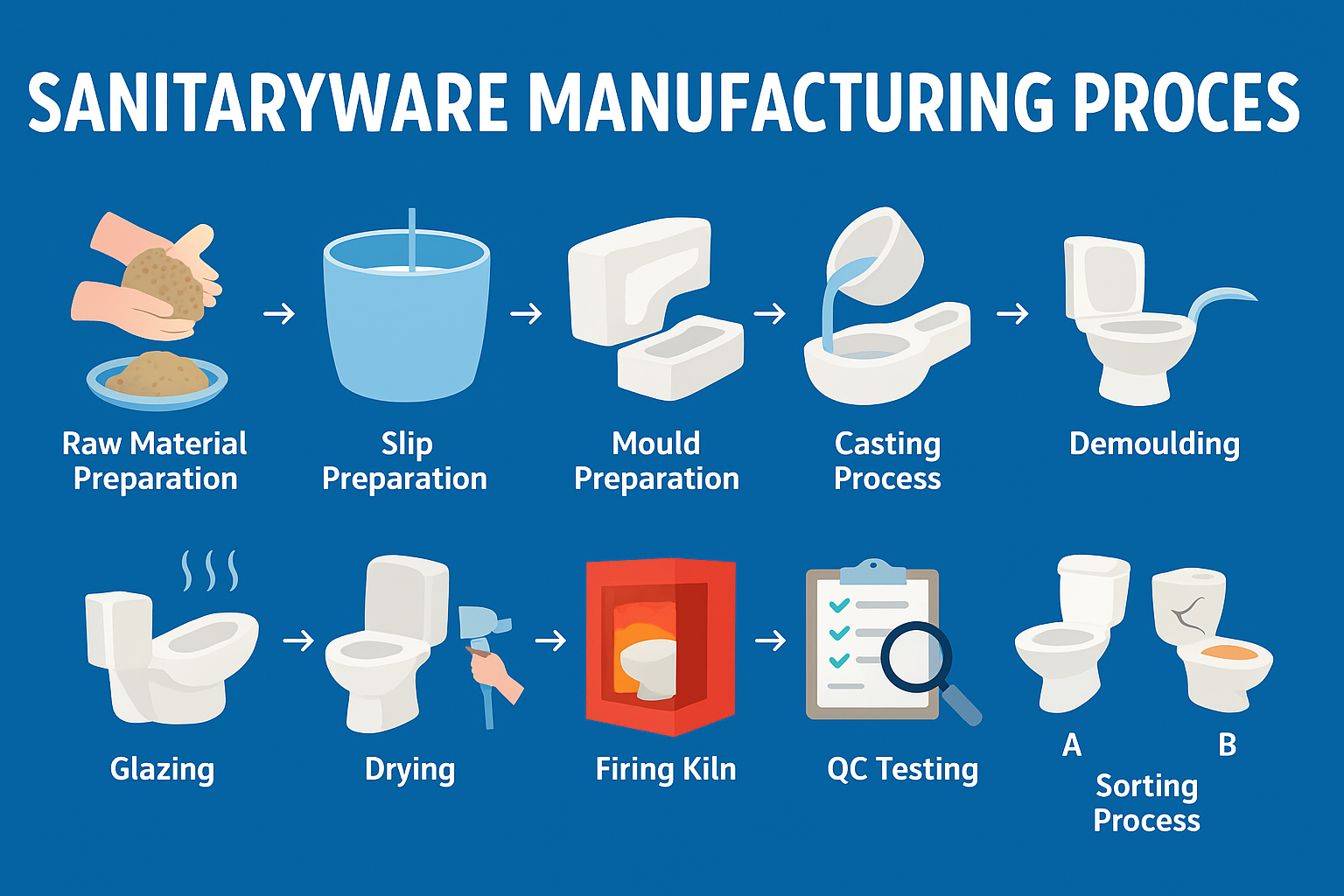sanitaryware manufacturing process